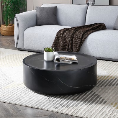 GDFStudio Susanna Modern Marble Round Coffee Table