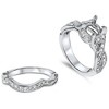 Pompeii3 7/8ct Diamond Engagement Wedding Ring Set Setting 14K - 3 of 4