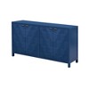 Exquisite 4-Door Cabinet with Honeycomb Design Doors, Providing Generous Storage for Study, Entryway, and Living Room - 3 of 4