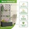 PexFix 71" x 35.4" Tall Wrought Iron Garden Trellis with Planter Box Black Outdoor Plant Support for Climbing Flowers Vines Patio Yard Decor - 4 of 4