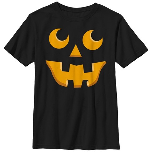 Boy's Lost Gods Halloween Jack-o'-lantern Toothy Grin T-shirt - Black ...