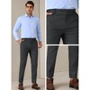 Lars Amadeus Men's Slim Fit Tapered Leg Flat Front Business Trousers Dress Pants - 4 of 4