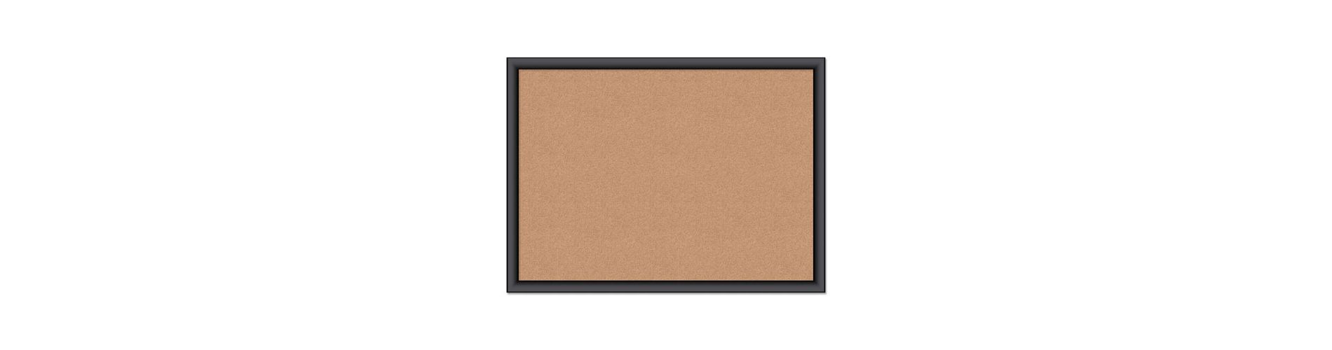 U Brands Cork Bulletin Board, 23 x 17, Tan Surface, Black Frame