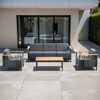 Belord Patio Furniture Set with 10" Extra Thick Cushion, 4PCS Outdoor Conversation Set Metal Patio Set with Patio Chair, Couch and Coffee Table - 3 of 4