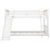 NicBex Full Over Full/Twin Over Twin Bunk Bed with Fence,Versatile Loft Bed with Convertible Slide and Ladder for Bedroom,White/Gray - 4 of 4