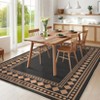 Modern Easy Jute Rug Machine Washable Geometric Bordered Indoor Outdoor Carpet - 2 of 4