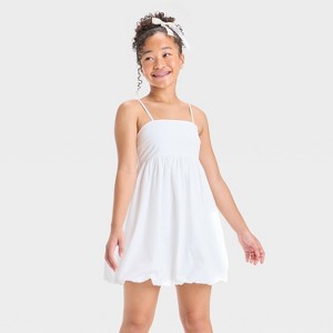 Girls' Strappy Babydoll Bubble Dress - art class™ - 1 of 3