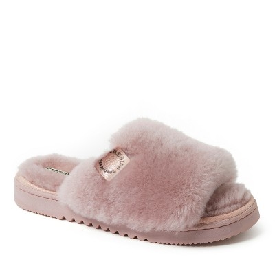 Fireside By Dearfoams Women's Cairns Genuine Shearling Slide With ...