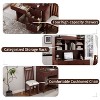 VYNXARIA Vintage 40"Home Executive Desk Set with Upholstered Chair & Bookshelf - Computer Desk with 4 Drawers & Storage Shelf,Espresso - 4 of 4