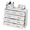ORRD 9-Drawer Tall Dresser, White Metal Storage Cabinet with Smooth Gliding Drawers, Space-Saving Chest for Bedroom & Living Room - 3 of 4