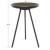 Kate and Laurel Laranya Round Metal Side Table, 15x15x22.5, Brown and Black - 2 of 4