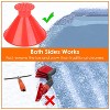 iMountek"2Pcs Round Cone Shaped Ice Scrapers for Car, Truck & Bus – Efficient Snow & Ice Removal Tool"Red - 3 of 4
