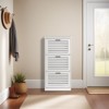 KTMBDW Shoe Storage Cabinet with Flip Drawers Louvered Doors, Hidden Narrow Slim Free Standing Shoe Rack Organizer for Hallway Bedroom, White - 3 of 4
