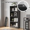 Sevobal Decorarive Bookshelf Freestanding Tall Bookshelf Adjustable Shelves for Home Office, Gray, 24.4"*11.6"*55.9" - 3 of 4