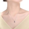 Guili Rhodium Plated Sterling Silver Round Bezel Pendant with Sparkling Cubic Zirconia for a Dazzling Look, Perfect for Day and Night Wear - 3 of 4