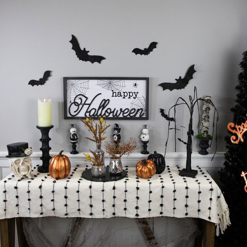 Northlight 23.5" Happy Halloween Spider Web Wall Sign, 2 of 6