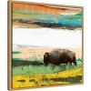 Amanti Art Bison Primary Decision by Sisa Jasper Framed Canvas Wall Art - 3 of 4