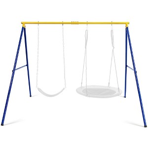 Costway 660 LBS Heavy-Duty Metal Swing Frame Extra Large Swing Stand for Kids and Adults - 1 of 4