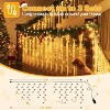 Ollny 720 LED 60ft Warm White Christmas Icicle Lights (Clear Cable, Plug in, 8 Modes), Connectable up to 3 Sets  60ft - 3 of 4