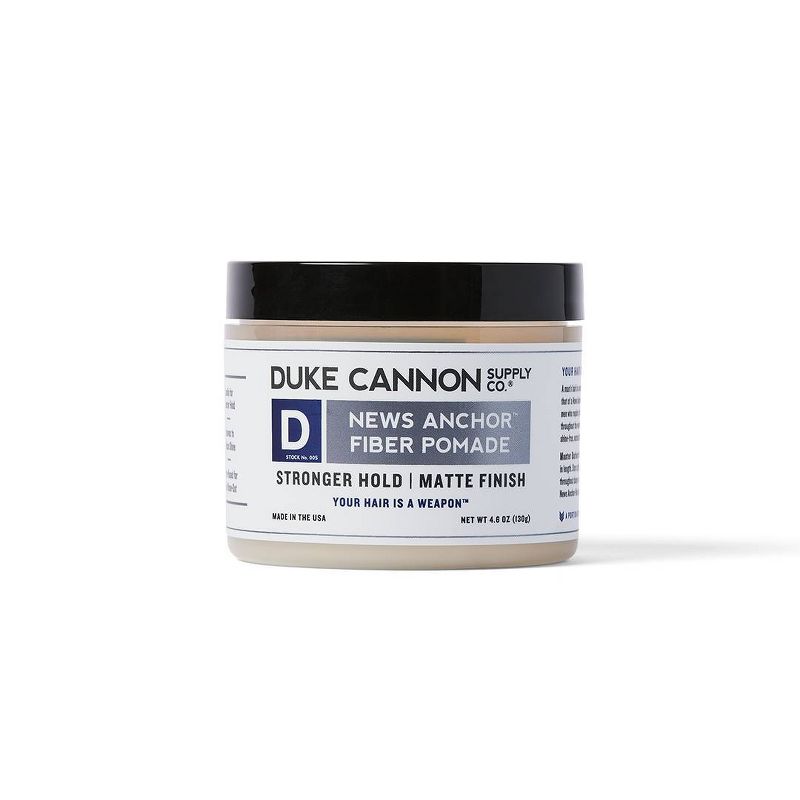 Duke Cannon News Anchor Fiber Pomade - Strong Hold, Matte Hair Styling Pomade for Men - 4.6 oz, 1 of 10