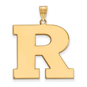 Black Bow Jewelry 10k Yellow Gold Rutgers Scarlet Knights NCAA Extra Large Pendant - 1 of 3