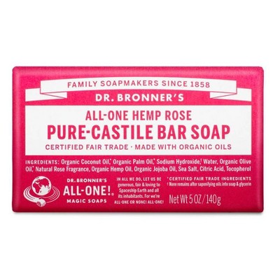 Dr. Bronner's Rose Bar Soap - 5oz