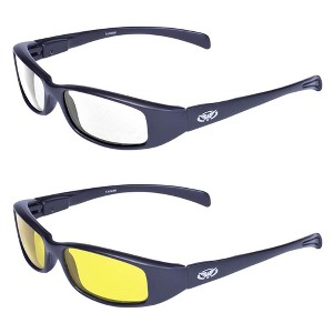 2 Pairs of Global Vision Eyewear New Attitude Safety Motorcycle Glasses - 1 of 3