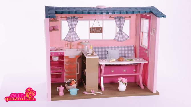 Our Generation Country House with Animal Sounds Dollhouse &#38; Furniture Accessory Set for 18&#39;&#39; Dolls, 2 of 13, play video