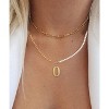 Elegant 14K Gold Plated Initial Pearl Link Chain Necklace: A Personalized and Timeless Treasure for Every Occasion. - 2 of 2