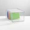 mDesign Plastic Stackable Crafting Drawer Organizer Bins, Handle, 4 Pack - Clear - 3 of 4