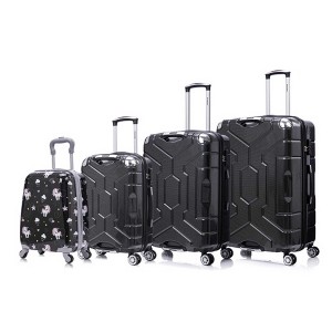 AENKYO 3-Piece PC Hardshell Lightweight Travel Luggage Set with Aluminum Frame, Expandable Suitcases with Spinner Wheels, TSA Lock - 1 of 4