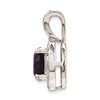 Black Bow Jewelry Rhodium Plated Sterling Silver, Diamond & Gemstone Pendant, 10mm - 2 of 4