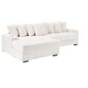 NicBex Couches for Living Room 111.4" Corduroy Sofa Lounge with Cup Holders and Lockers on the Armrests and a Reversible Chaise - 2 of 4
