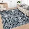 Faux Wool Modern Tiger Pattern Area Rug Ultra Thin Machine Washable Non Slip Stain Resistant Non Shedding Pet Friendly Floor Rug - 4 of 4
