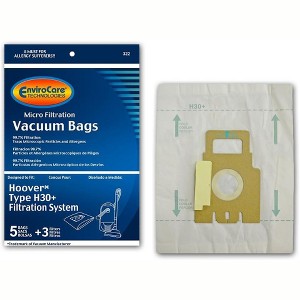 EnviroCare Replacement Micro Filtration Vacuum bags Designed to Fit Hoover H30+ Canisters 5 Bags and 3 Filters - 1 of 4