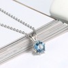 Round Pendant Necklace for Women Blue Cz Sterling Silver Women Ginger Lyne Collection - 4 of 4