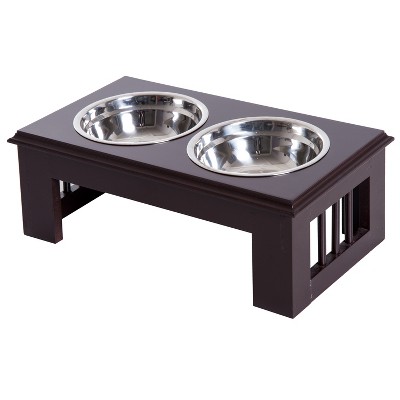 Pawhut Large Elevated Dog Bowls With Storage Drawer Containing 21l  Capacity, Raised Dog Bowl Stand Pet Food Bowl Dog Feeding Station, Gray :  Target