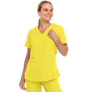 MediChic Women's Ruth 3-Pocket Multi Stitch V-Neck Scrub Top - 1 of 4