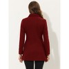 INSPIRE CHIC Women's Christmas Peter Pan Collar Double Breasted Long Trench Winter Pea Coat - 4 of 4