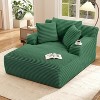 AENKYO Oversized Corduroy Sleeper Sofa Bed & Cloud Lounge Chair,2 Pillows | Boneless Upholstered Chaise for Living Room - 2 of 4