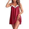 Ekouaer Women Lace Nightgown Sexy Spaghetti Strap Cami Sleeveless Chemise Sleepwear Sleep Dress - 4 of 4