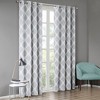 VYNXARIA 50*95"Printed Ikat Blackout Curtain Panel,Gray(Only 1 Pc Panel) - 2 of 4
