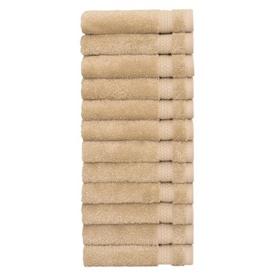 Linum Home Textiles 100% AEGEAN Long Staple Turkish Cotton STARLIGHT Terry Washcloths (Set of 12)