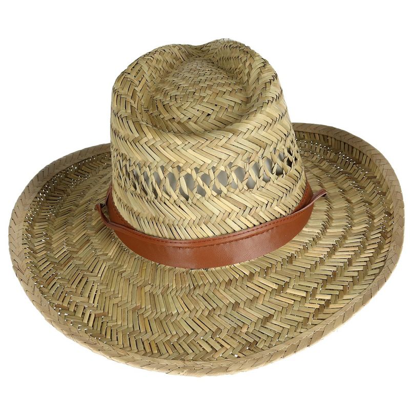 Kenny K Men's Rush Straw Lightweight Safari Hat with Chin Cord, 3 of 5