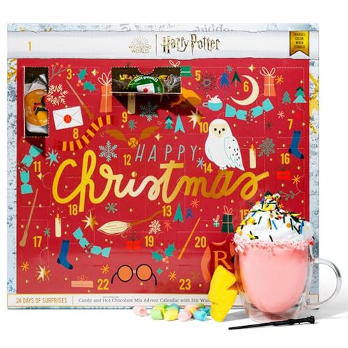 Wizarding World HARRY POTTER 24 Days of Surprises, Includes 12 Color-Changing Hot Chocolate Mixes, 4 Topping Varieties & Stir Wand Officially - image 1 of 4