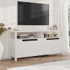 Rustic 63" TV Stand for 70 Inch TVs | Heavy-Duty Cabinet   with 4 Doors + Open Shelves & Cable Management System - 3 of 4