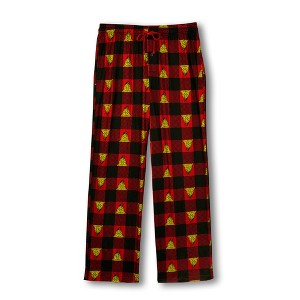 Mens The Grinch Red and Black Mean One Lounge Pants - 1 of 4