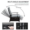 DOMETOUR Adjustable Patio Recliner Chair with Flip Table, Removable Cushions, 350lbs Support, Gray - 4 of 4