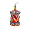 Kurt Adler Pre-lit Hanging Glass Ornament, Warm White LED's, USB-Powered Carousel - 2 of 4