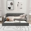Streamdale Upholstered Daybed with Trundle, Wood Slat Support,Upholstered Frame Sofa Bed, Twin,Gray - 2 of 4